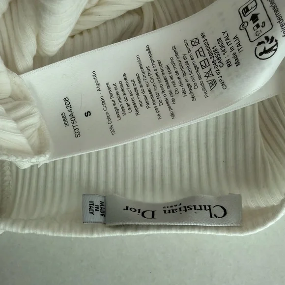 Dior White Ribbed Fabric - Picture 4 of 4